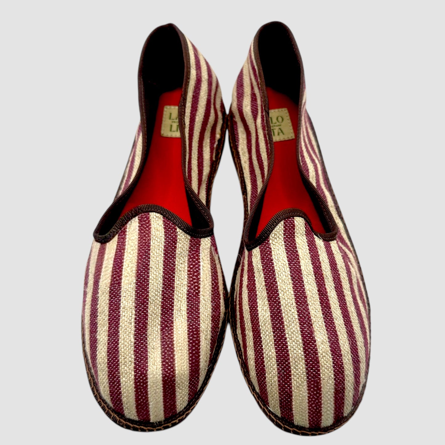 Classic Veneciana Rayas Rojas y Beige