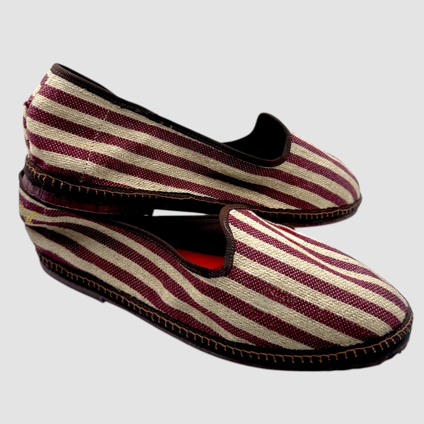 Classic Veneciana Rayas Rojas y Beige
